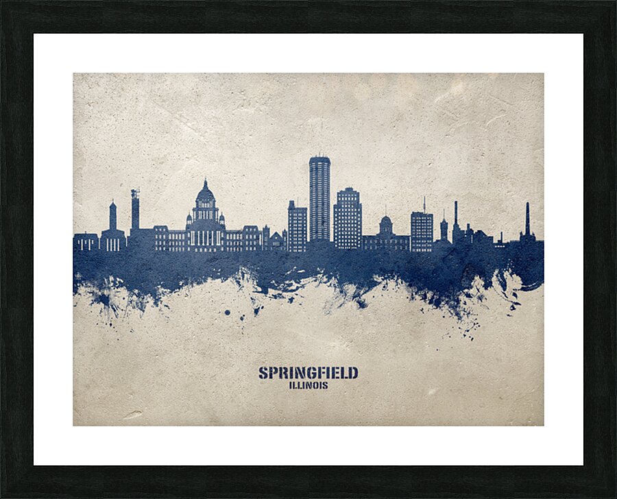 Springfield Illinois Skyline Picture Frame print