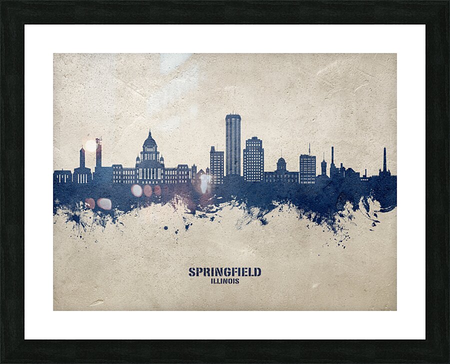 Springfield Illinois Skyline Picture Frame print