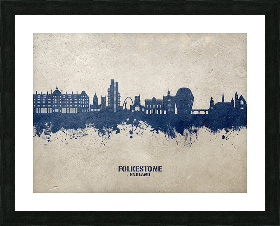 Folkestone England Skyline Picture Frame print