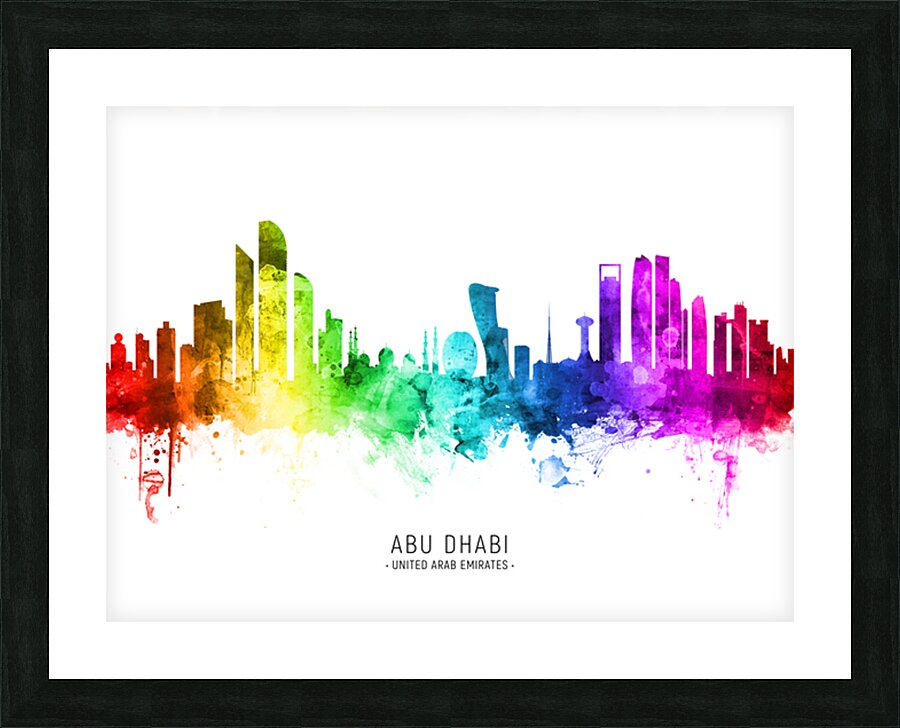 Abu Dhabi Skyline Picture Frame print