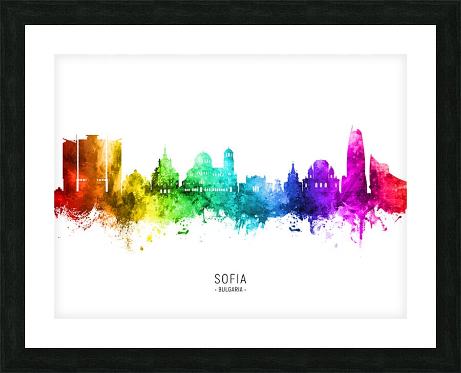 Sofia Bulgaria Skyline Picture Frame print