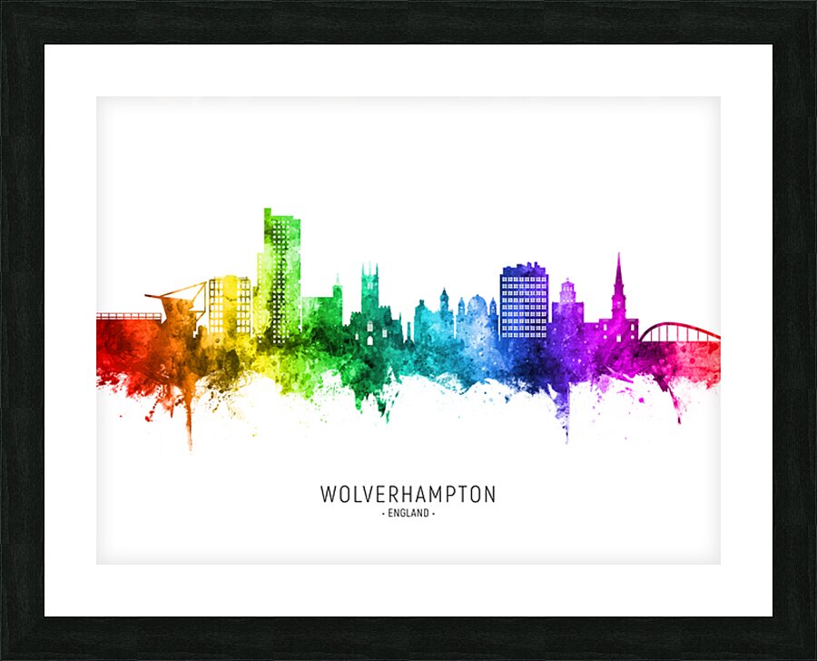 Wolverhampton England Skyline Picture Frame print