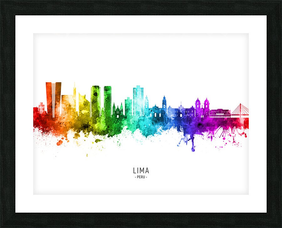 Lima Peru Skyline Picture Frame print