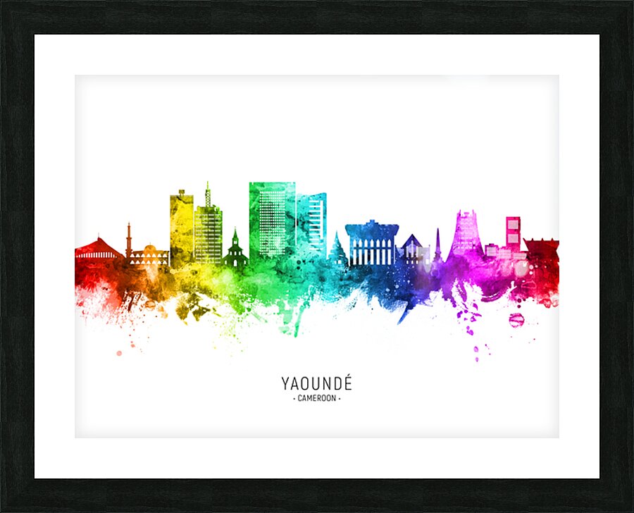 Yaounde Cameroon Skyline Picture Frame print