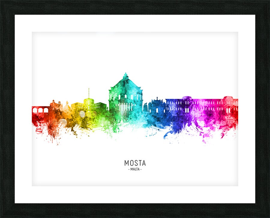 Mosta Malta Skyline Picture Frame print