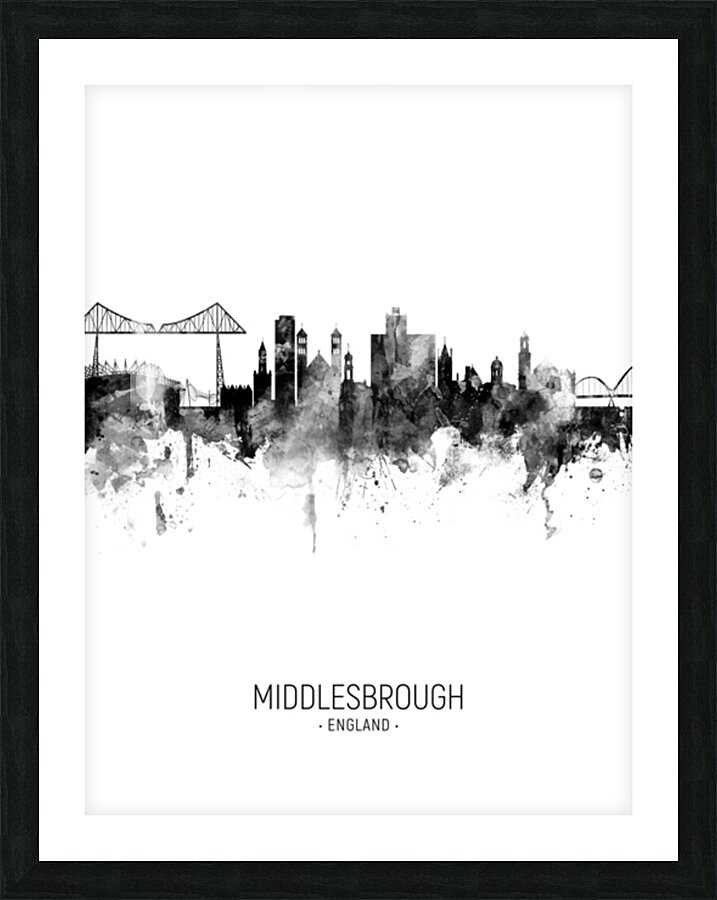 Middlesbrough England Skyline Picture Frame print