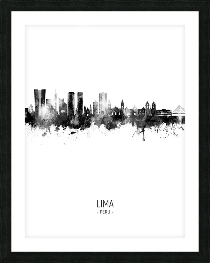 Lima Peru Skyline Picture Frame print