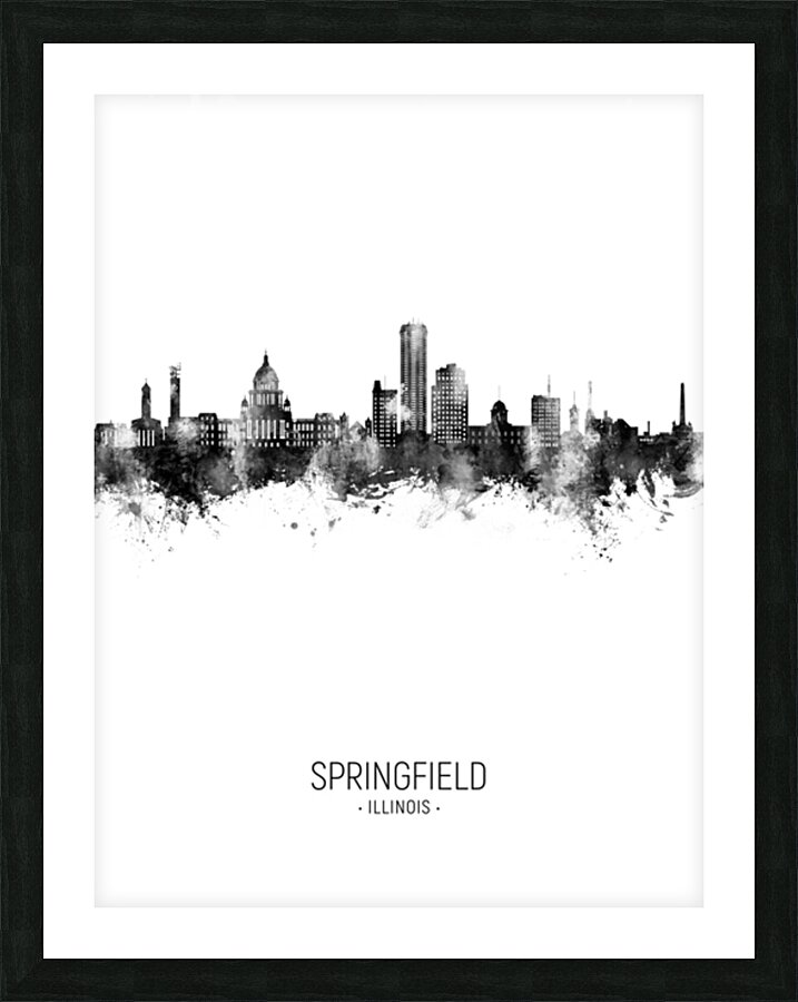 Springfield Illinois Skyline Picture Frame print