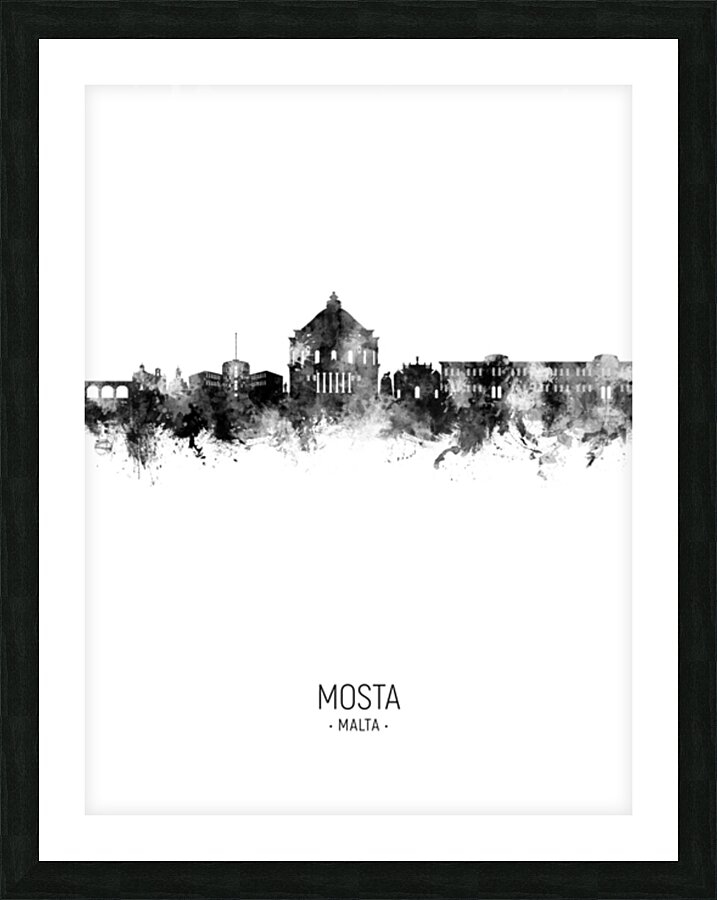 Mosta Malta Skyline Picture Frame print