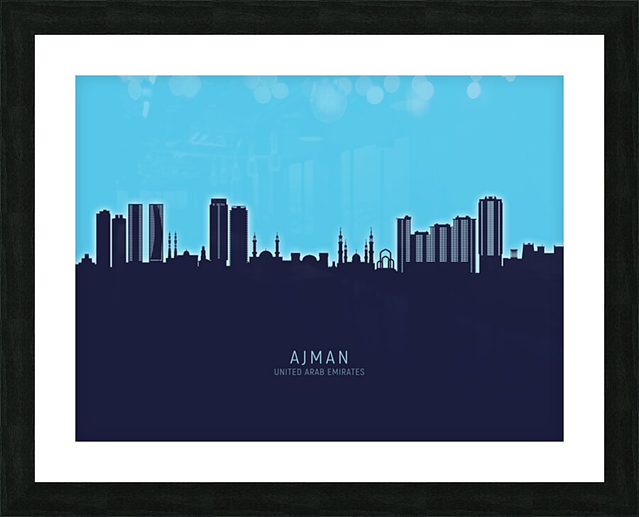 Ajman Skyline Picture Frame print
