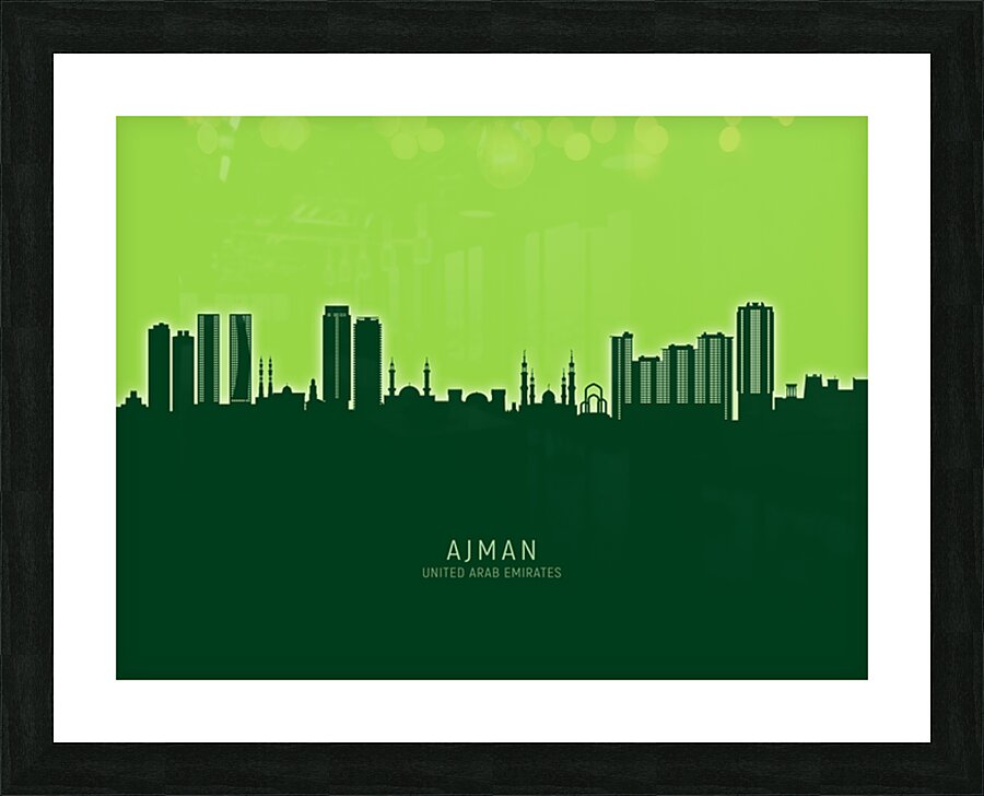 Ajman Skyline Picture Frame print