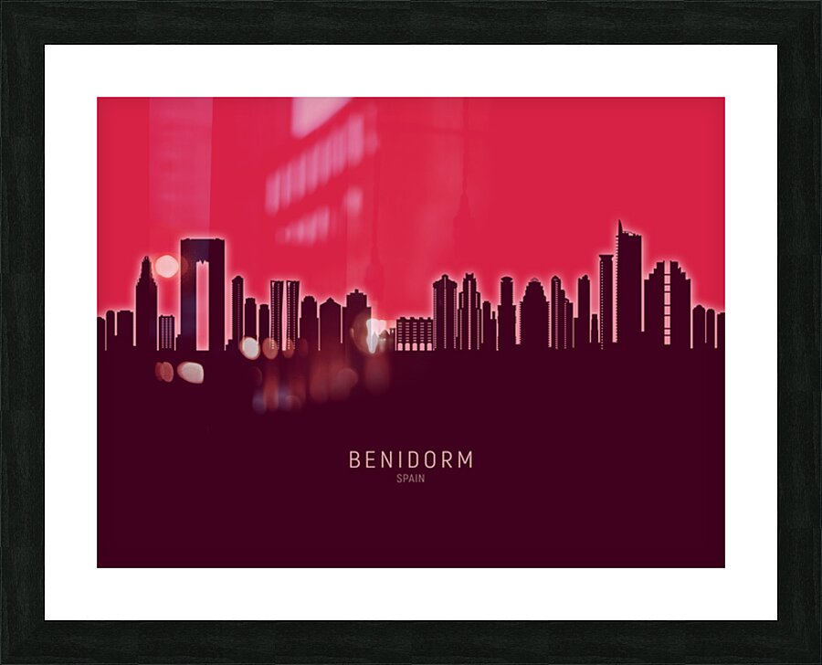 Benidorm Spain Skyline Picture Frame print