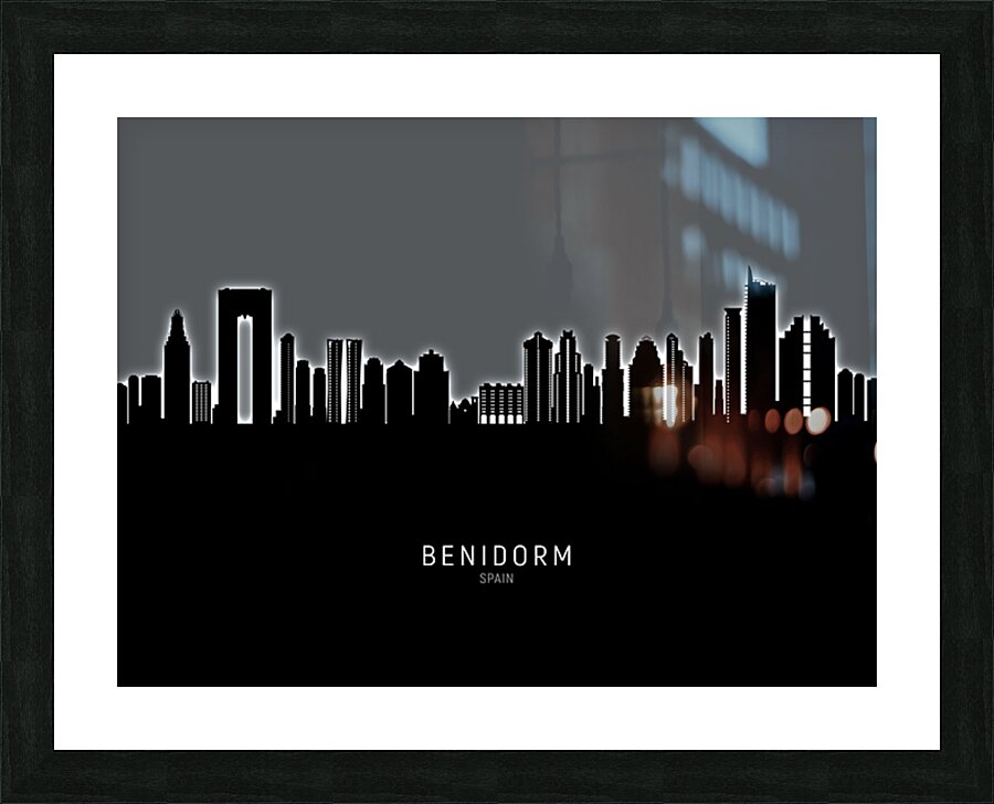 Benidorm Spain Skyline Picture Frame print