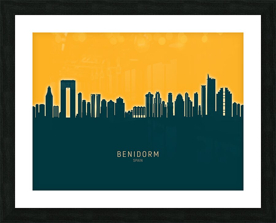 Benidorm Spain Skyline Picture Frame print