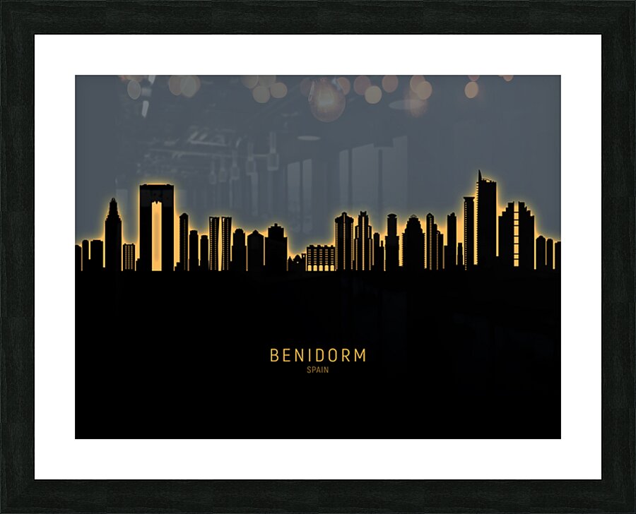 Benidorm Spain Skyline Picture Frame print