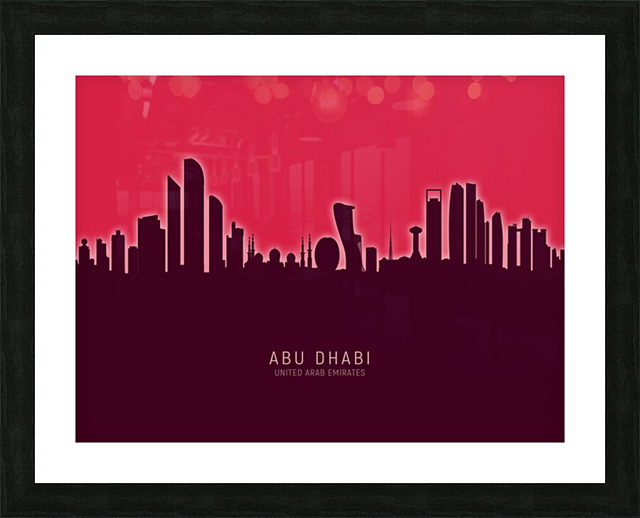 Abu Dhabi Skyline Picture Frame print
