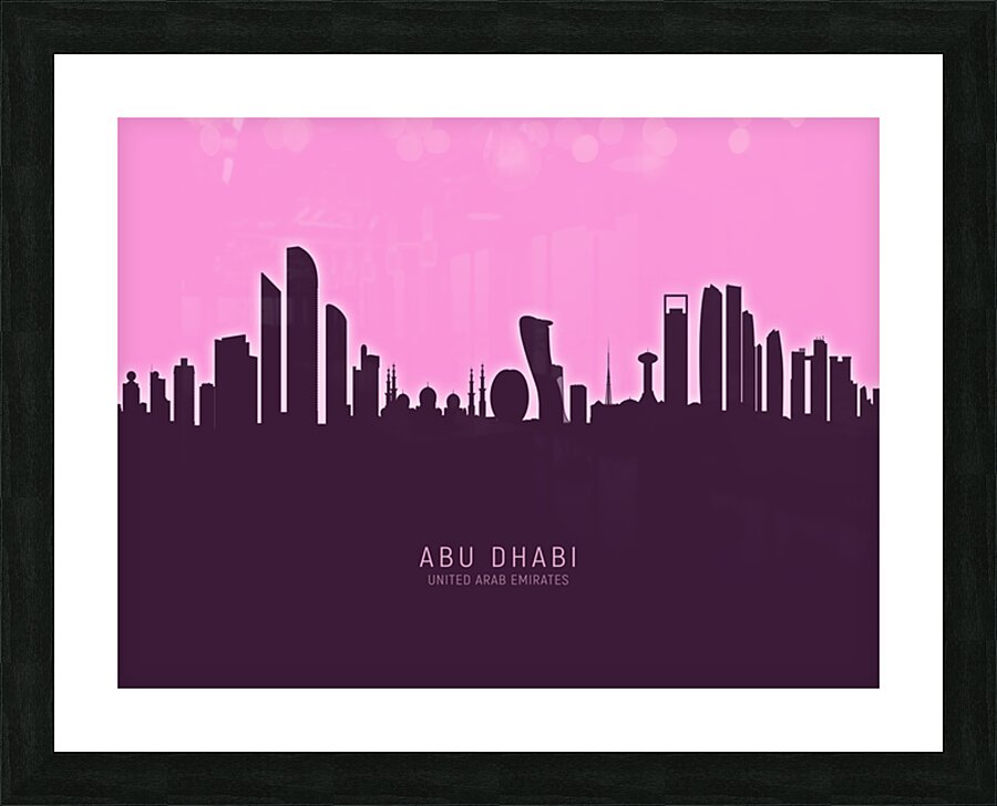Abu Dhabi Skyline Picture Frame print