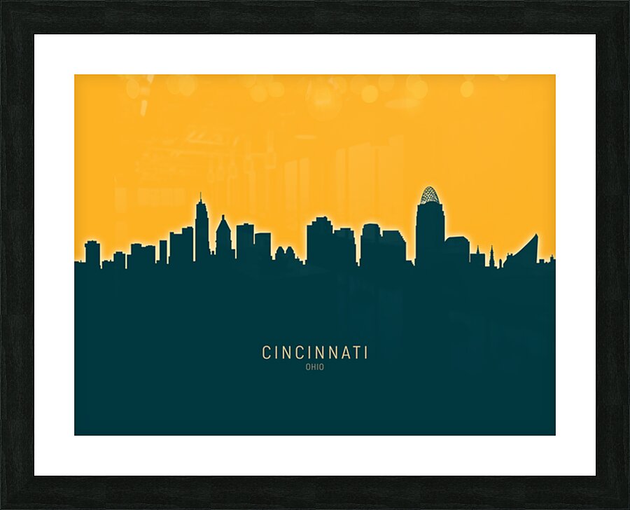Cincinnati Ohio Skyline Picture Frame print