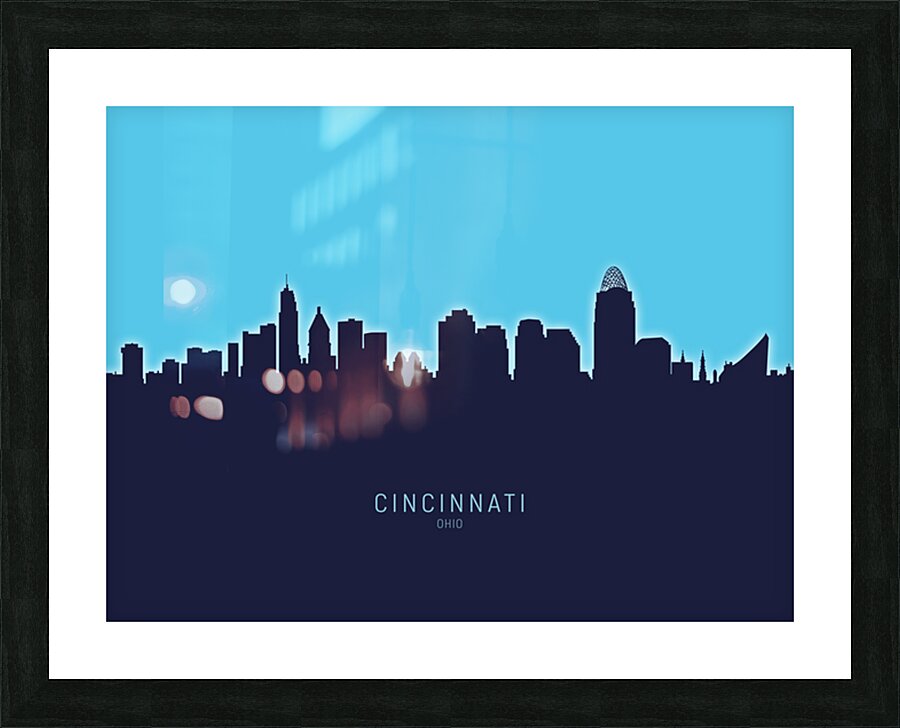 Cincinnati Ohio Skyline Picture Frame print