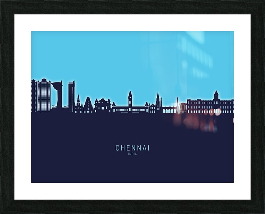 Chennai Skyline India Picture Frame print