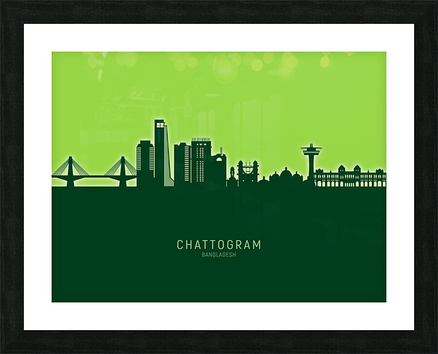 Chattogram Bangladesh Skyline Picture Frame print