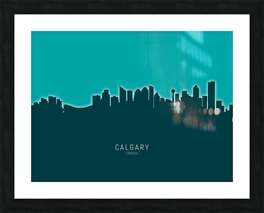 Calgary Canada Skyline Picture Frame print