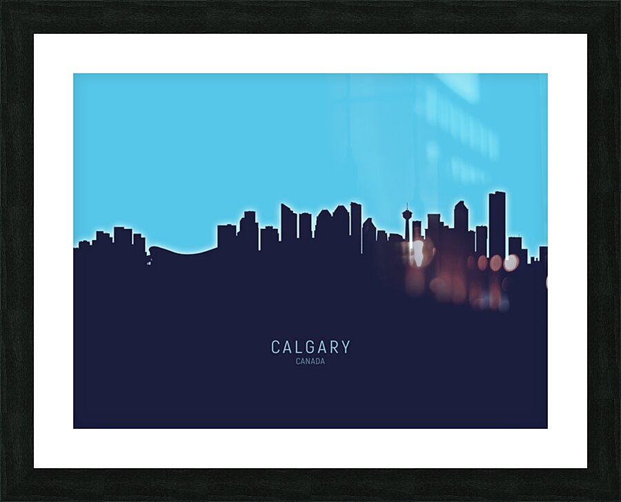 Calgary Canada Skyline Picture Frame print