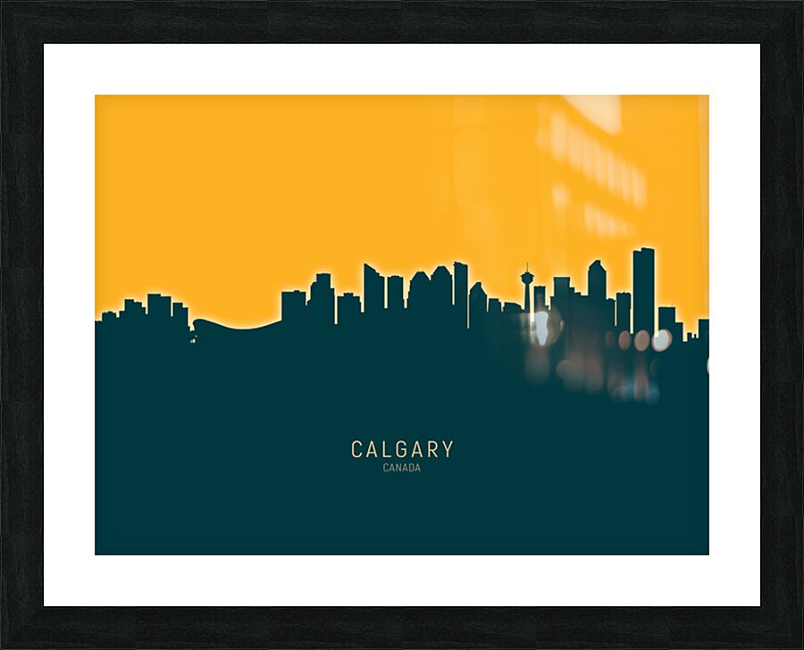 Calgary Canada Skyline Picture Frame print