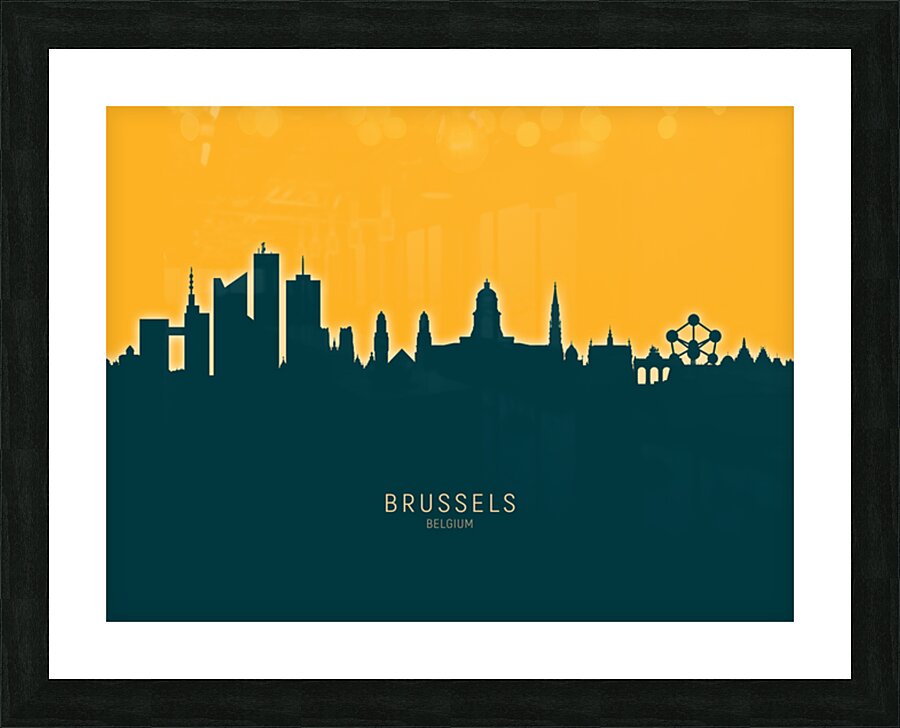 Brussels Belgium Skyline Picture Frame print