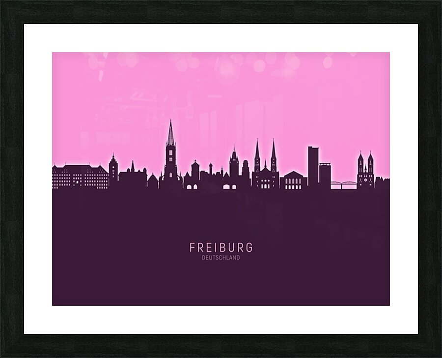 Freiburg Germany Skyline Picture Frame print