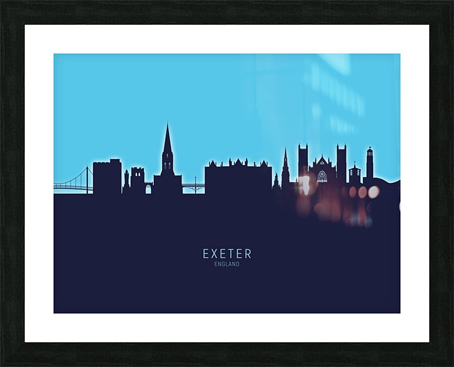 Exeter England Skyline Picture Frame print