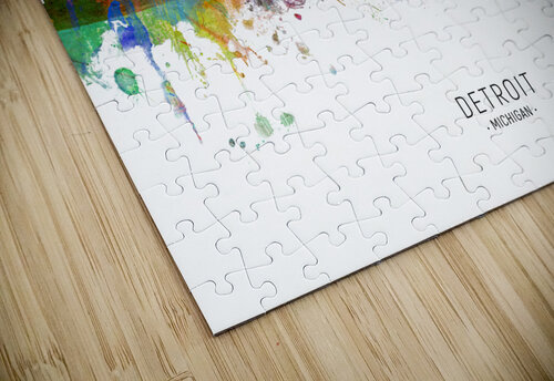 Detroit Michigan Skyline Michael Tompsett puzzle