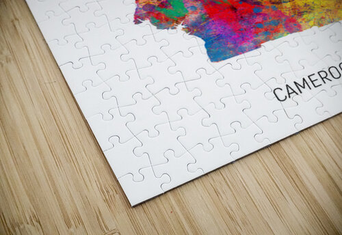 Cameroon Watercolor Map Michael Tompsett puzzle