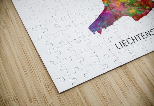 Liechtenstein Watercolor Map Michael Tompsett puzzle