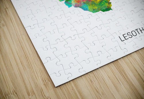 Lesotho Watercolor Map Michael Tompsett puzzle