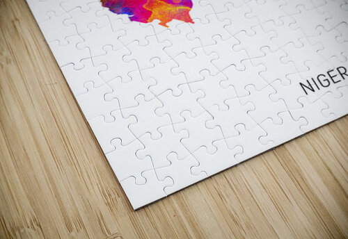 Niger Watercolor Map Michael Tompsett puzzle