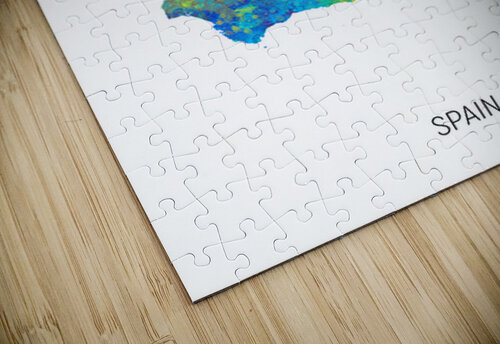 Spain Watercolor Map Michael Tompsett puzzle