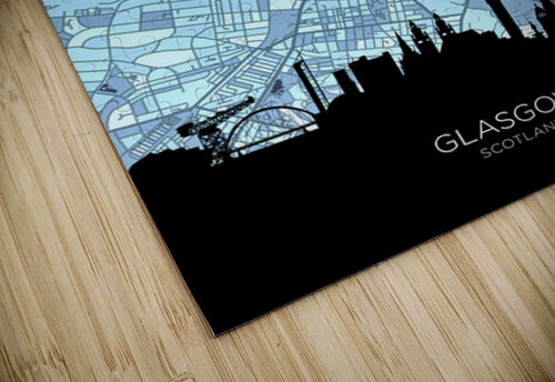 Glasgow Skyline Map Michael Tompsett puzzle