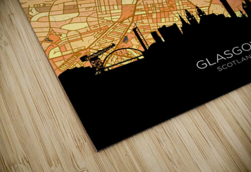 Glasgow Skyline Map Michael Tompsett puzzle