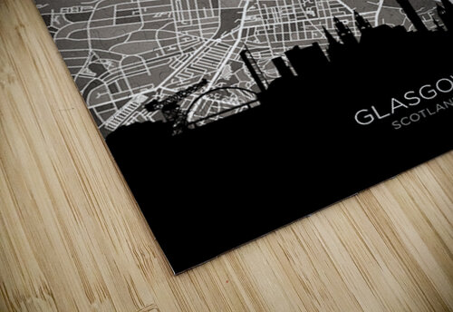 Glasgow Skyline Map Michael Tompsett puzzle
