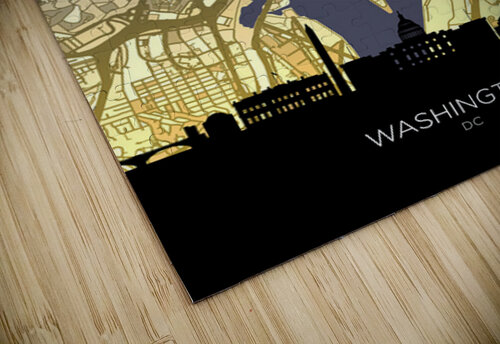 Washington DC Skyline Map Michael Tompsett puzzle