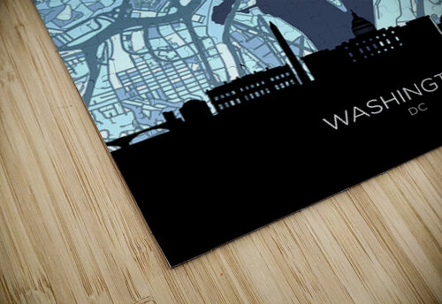 Washington DC Skyline Map Michael Tompsett puzzle