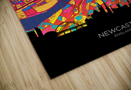Newcastle Skyline Map Michael Tompsett puzzle