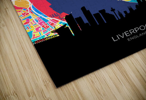 Liverpool Skyline Map Michael Tompsett puzzle