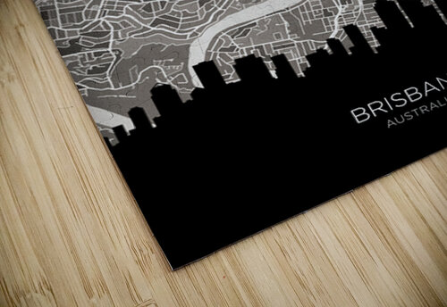 Brisbane Skyline Map Michael Tompsett puzzle