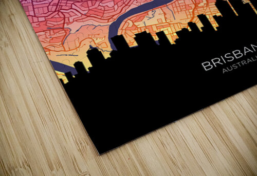 Brisbane Skyline Map Michael Tompsett puzzle