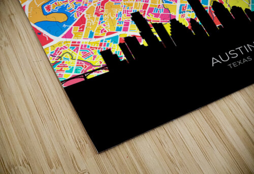 Austin Texas Skyline Map Michael Tompsett puzzle