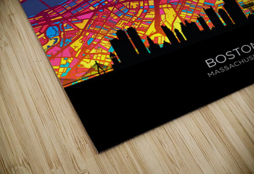 Boston Massachusetts Skyline Map Michael Tompsett puzzle