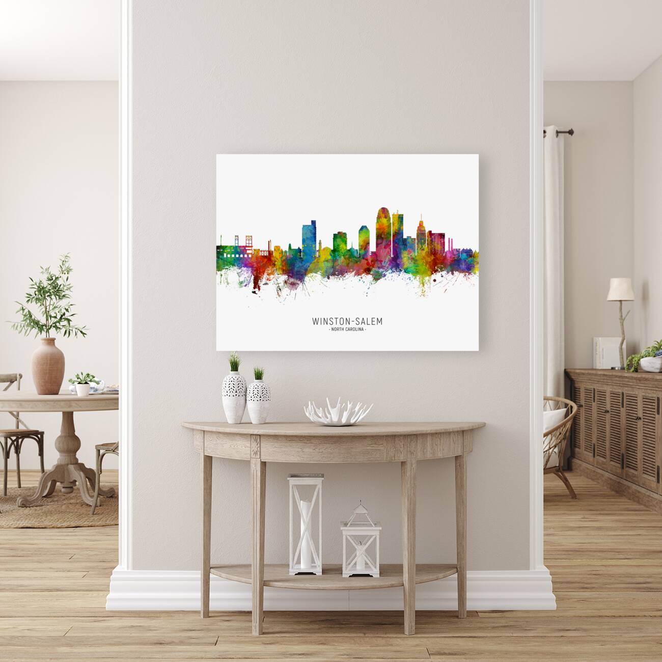 Winston-Salem North Carolina Skyline Reproduction