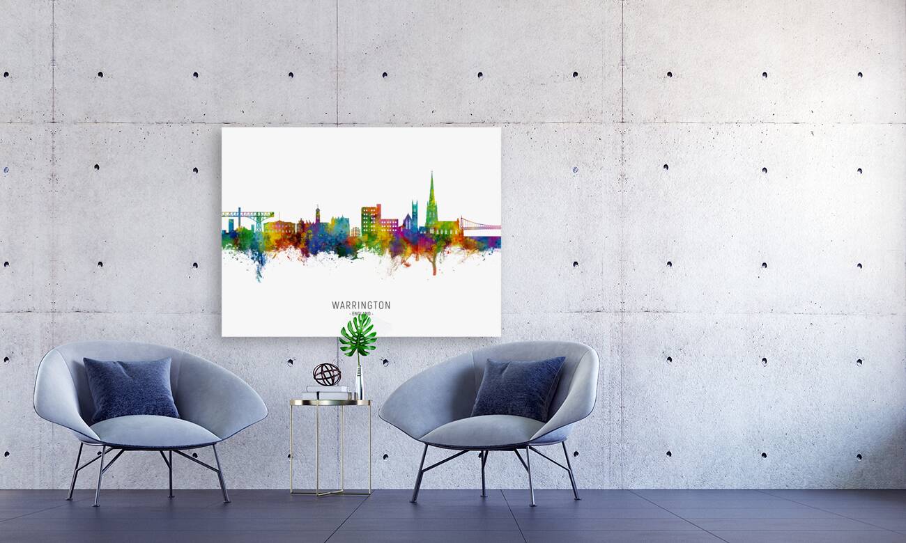 Warrington England Skyline Reproduction